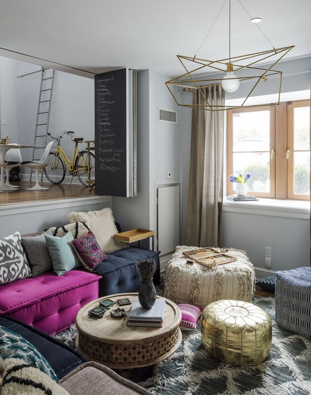 Bohemian Living Room Design Photo by LABLstudio
